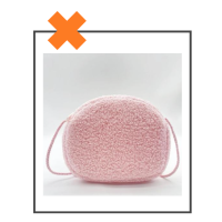 Klein fluffy kitten tasje roze